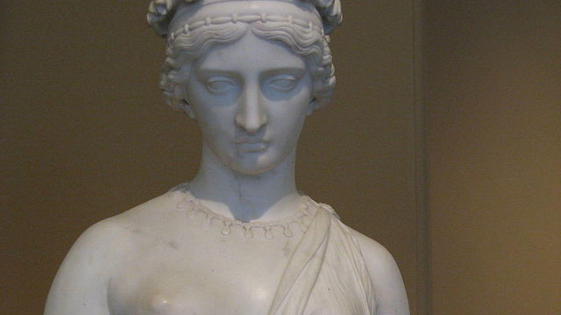 A statue of Pandora.
