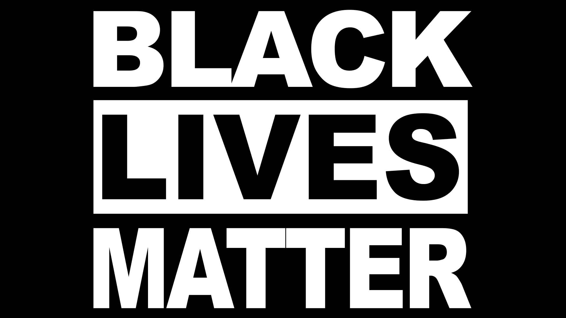 The logo of Black Lives Matter – social movement originating in the US