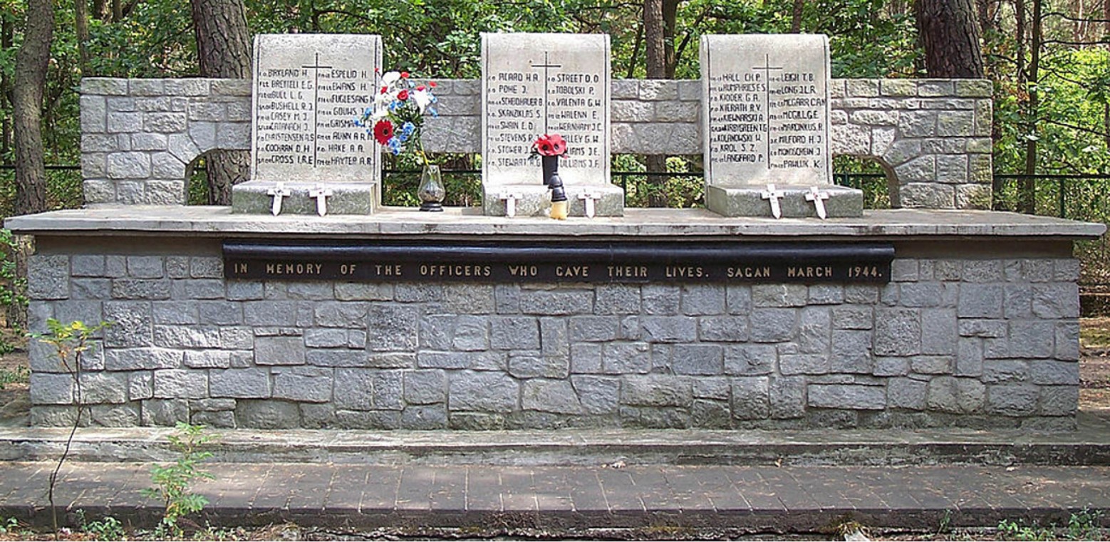 Memorial for the 50 men who died trying to escape from German war prison during the Great Escape