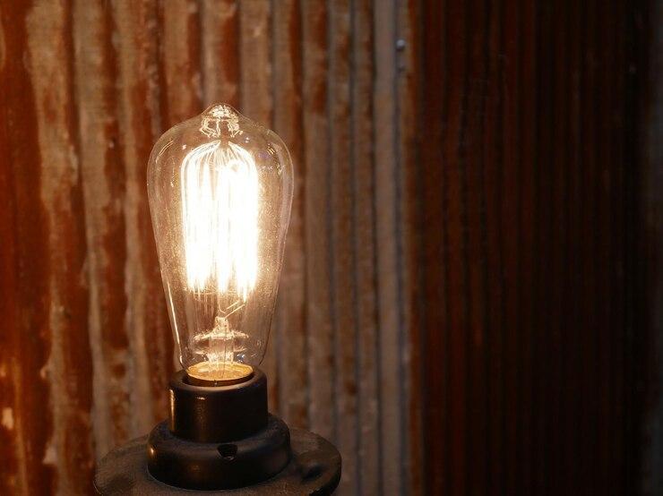 A photo of a small light that sits in a shed