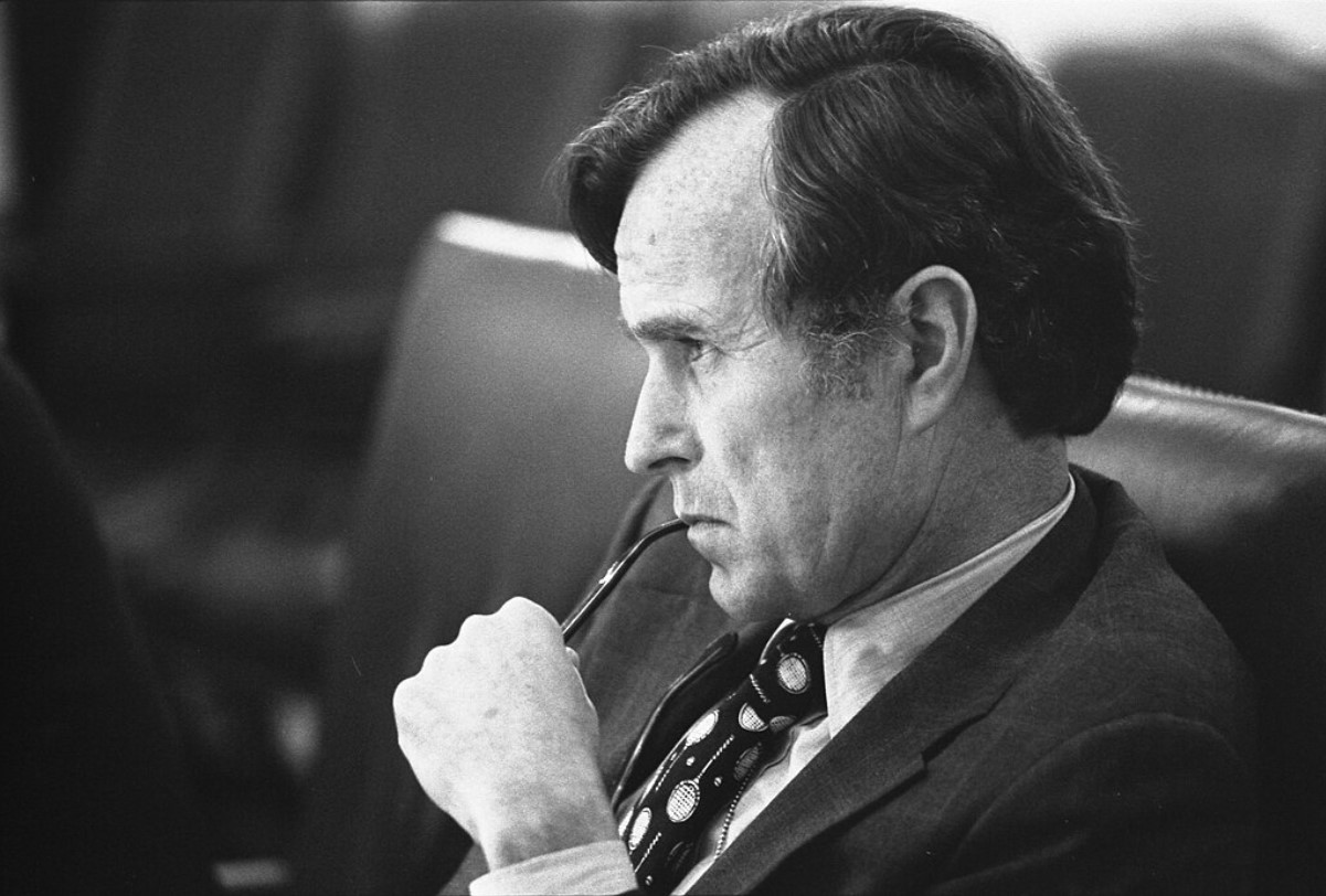 An image of George W. H. Bush as the CIA Director