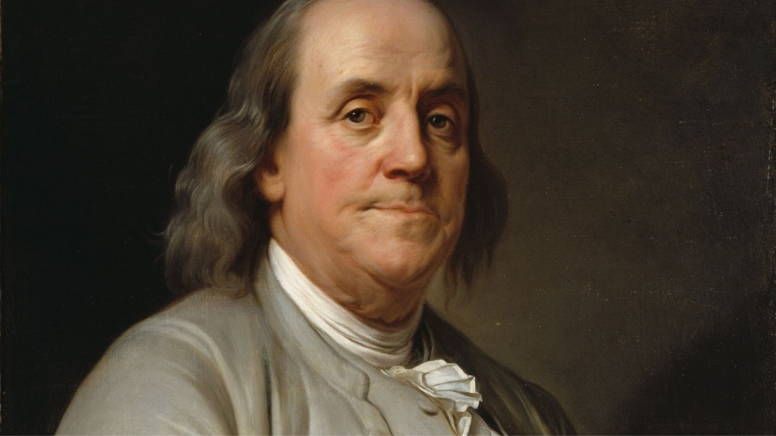 A Joseph-Siffred Duplessis painting of Benjamin Franklin.