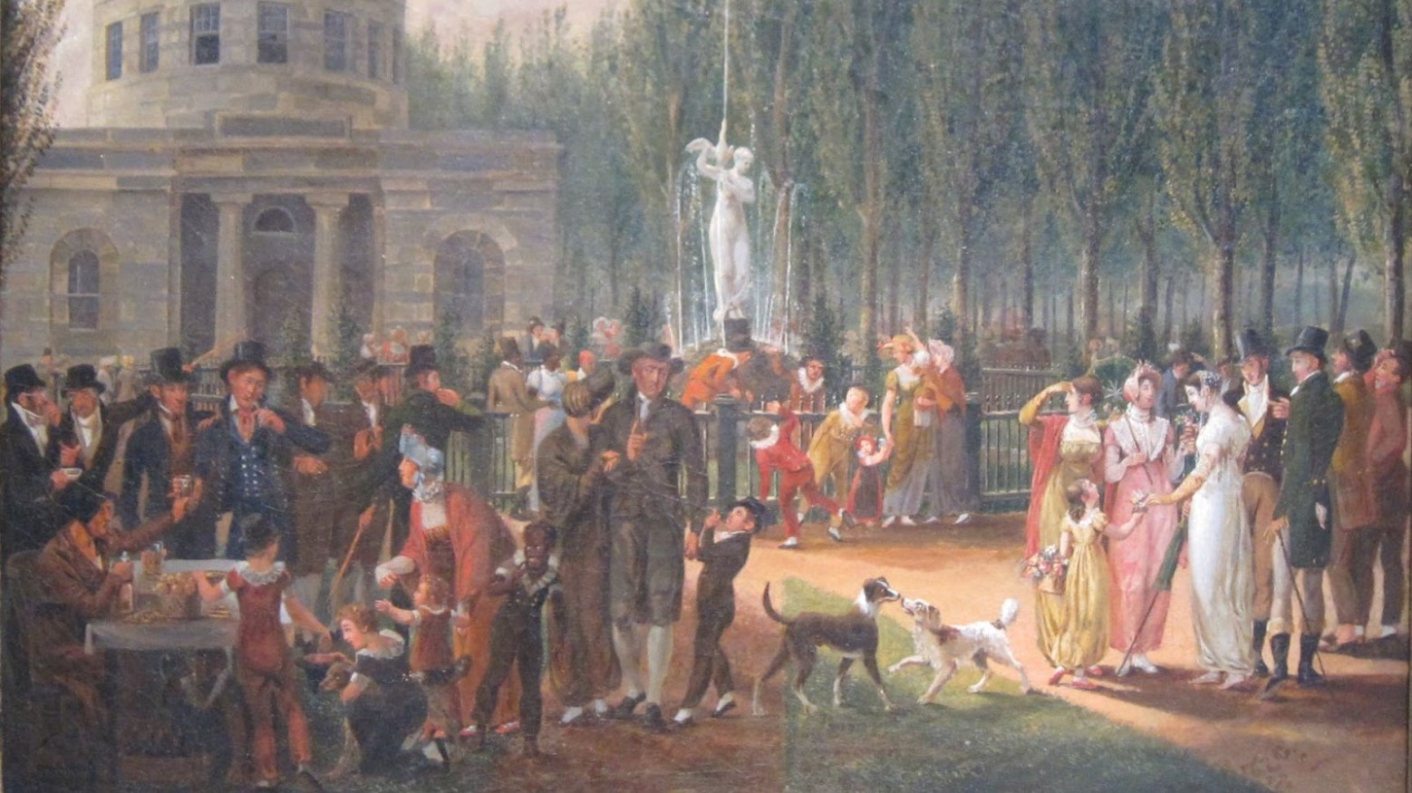 An 1812 painting by John Lewis Krimmel depicting Fourth of July celebrations.