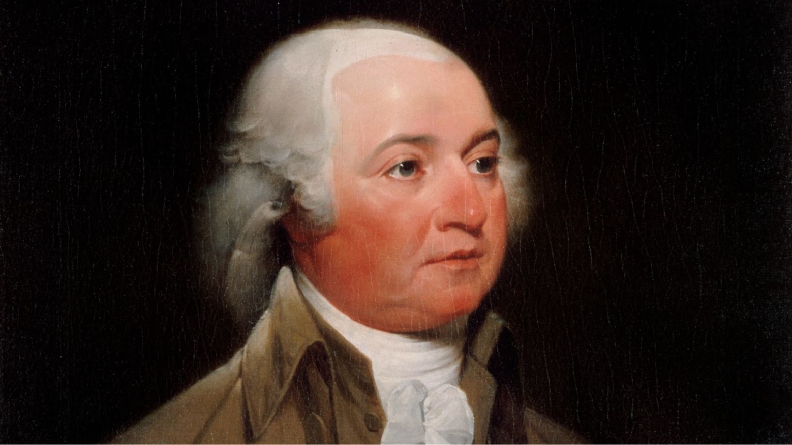 The official White House portrait of President John Adams painted by John Trumbull.