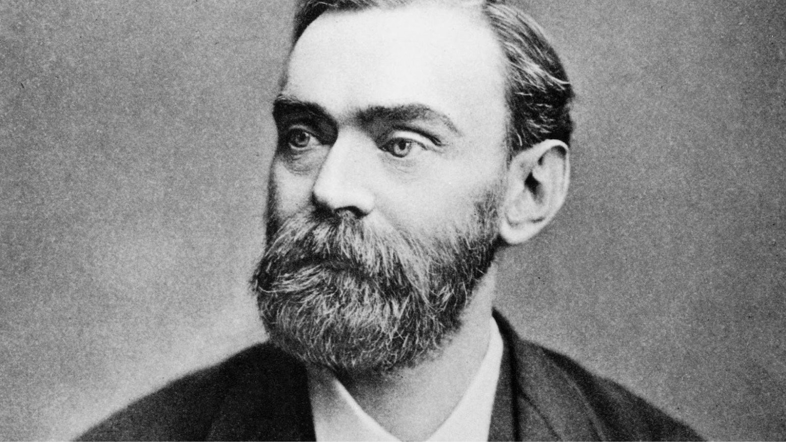 An 1800s-era photograph of Alfred Nobel.