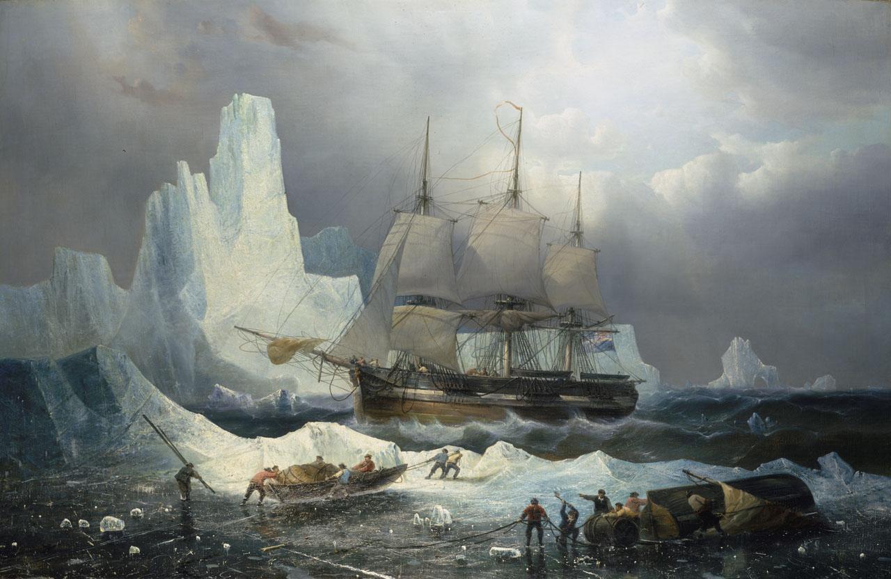 'HMS Erebus in the Ice, 1846' by François Etienne Musin (BHC3325, © National Maritime Museum)