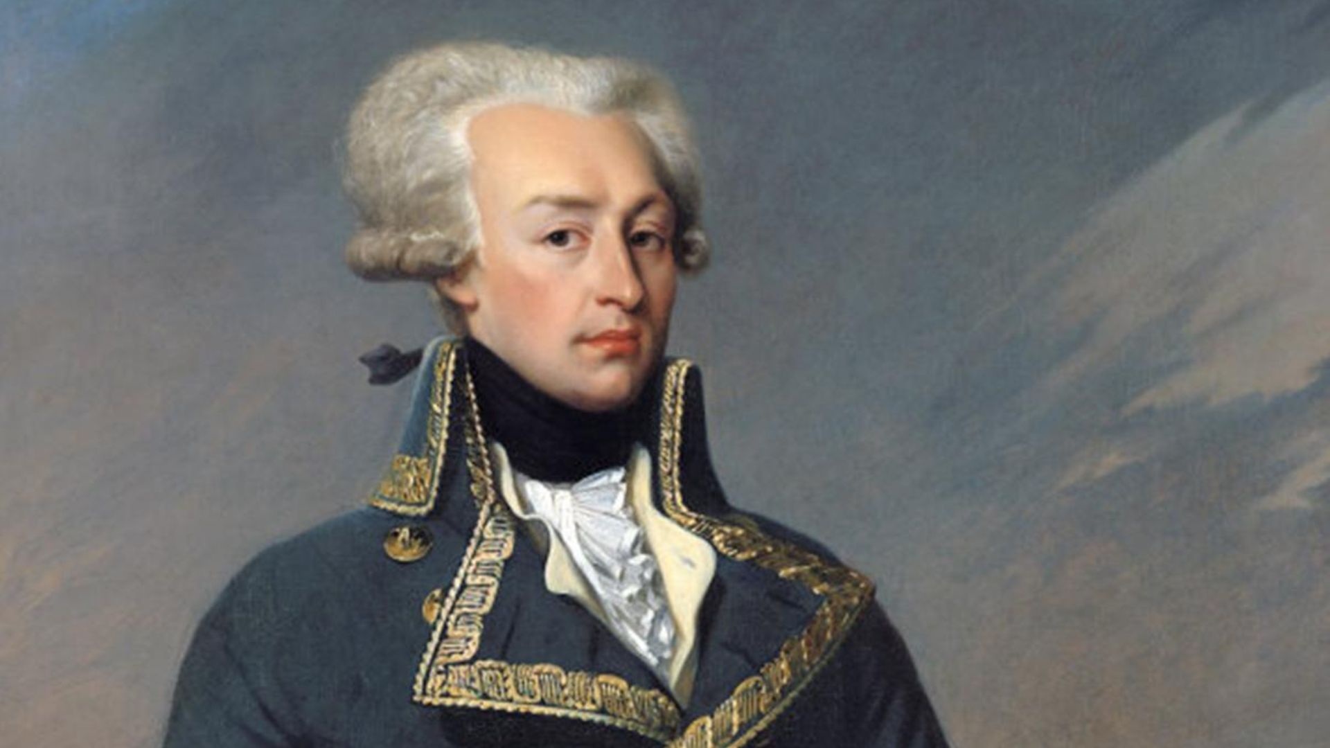 An 1800s Joseph-Désiré Court painting of Gilbert Motier the Marquis De La Fayette.