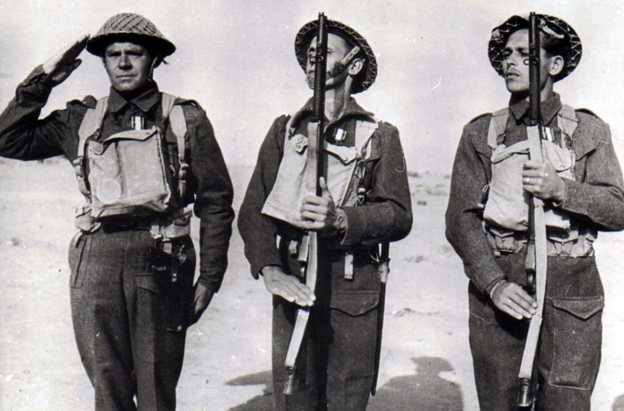 Members of the Polish Carpathian Brigade being decorated after seeing action at Tobruk during the North African Campaign