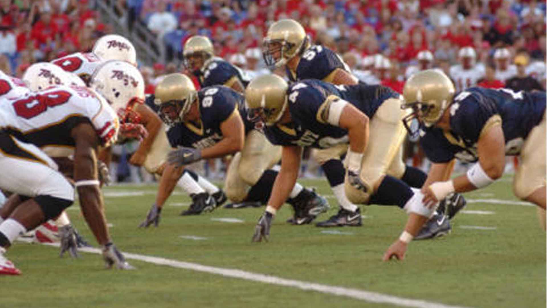 A snap during the 2005 Navy-Maryland game.