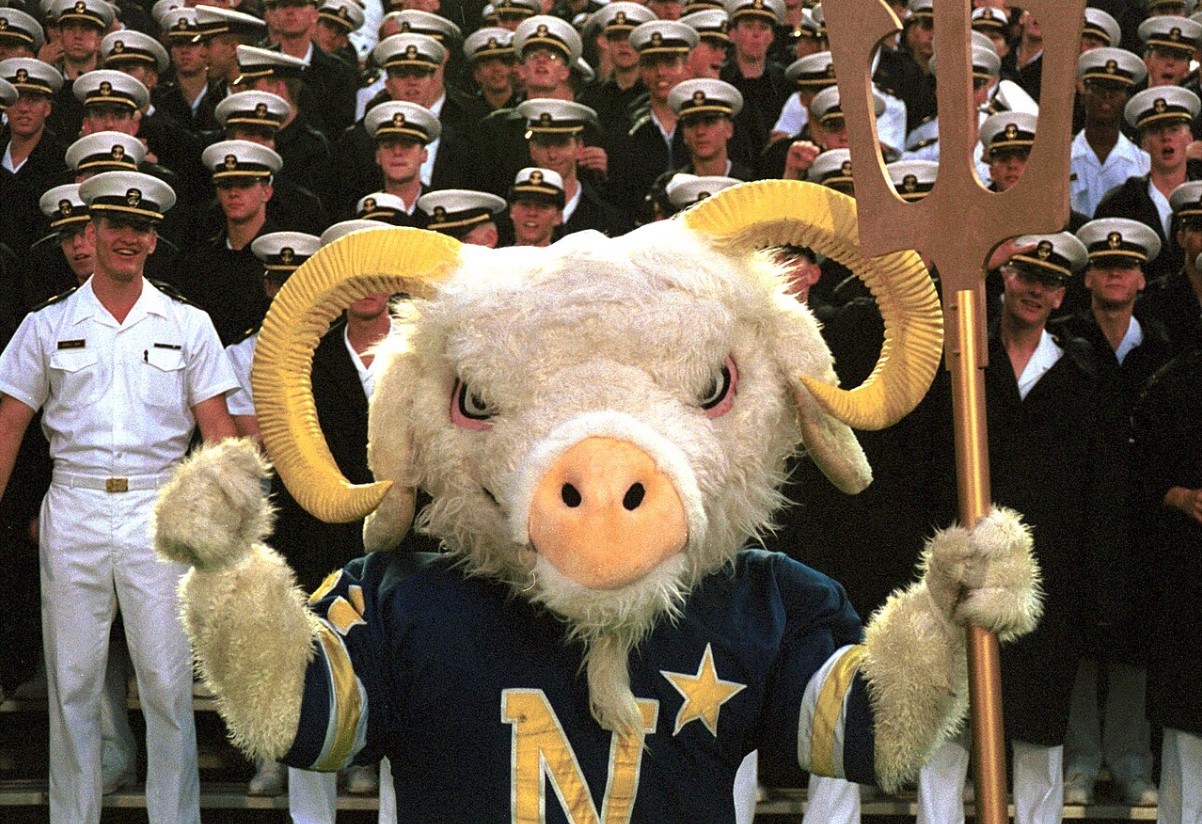 An image of the US Navy mascot, Billy the Goat