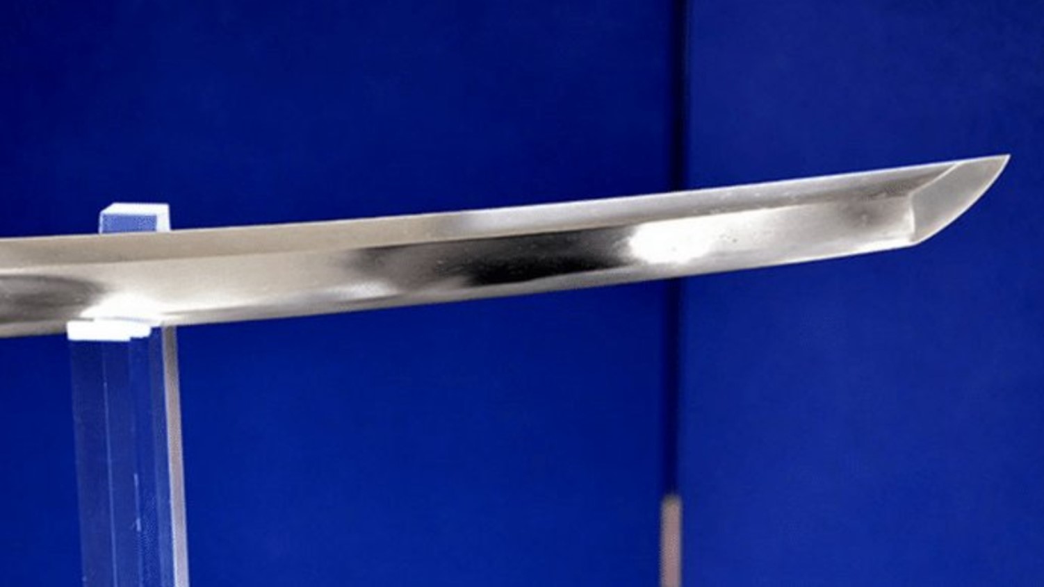 An image of the 12th-century blade after it has been sharpened and polished