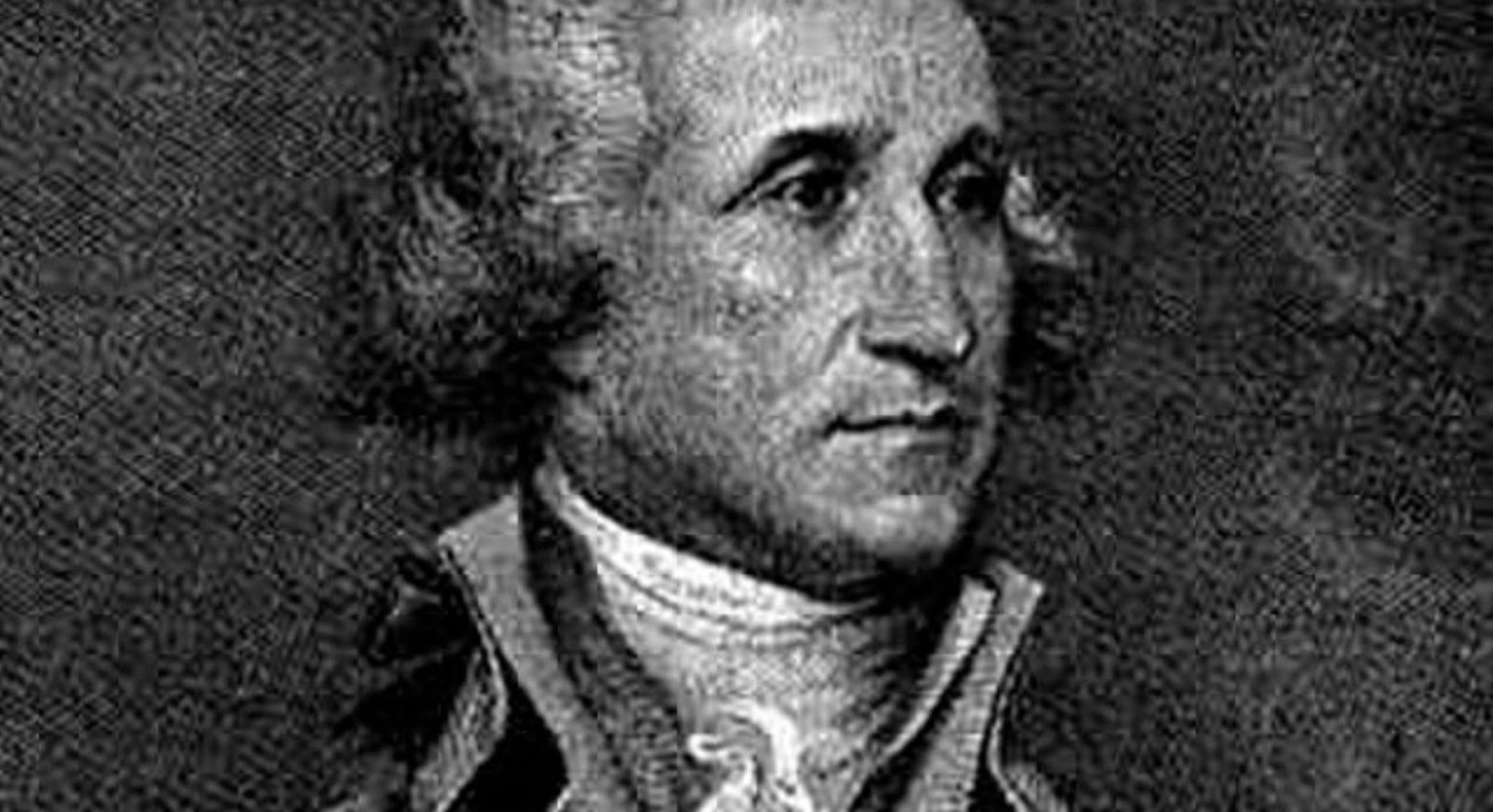 A black and white drawing of George Washington.