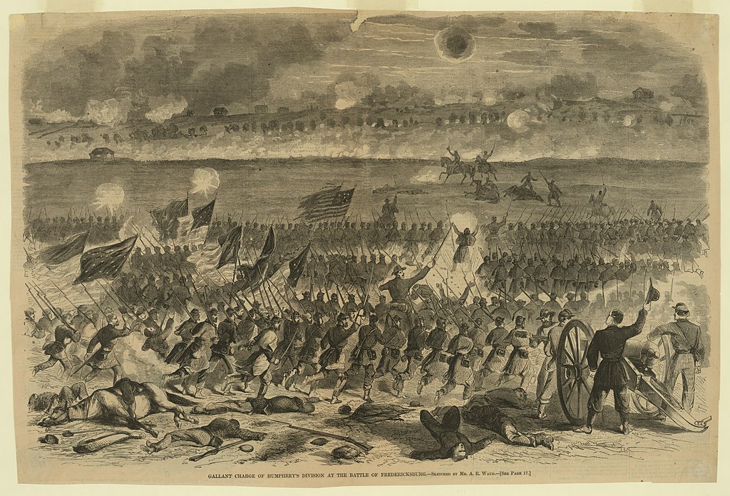 A picture depicting the Battle of Fredericksburg