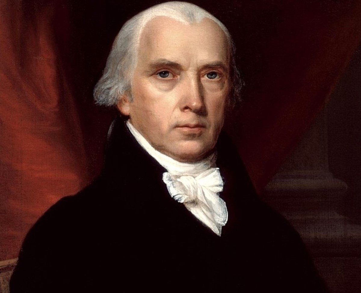 A portrait of former US President James Madison