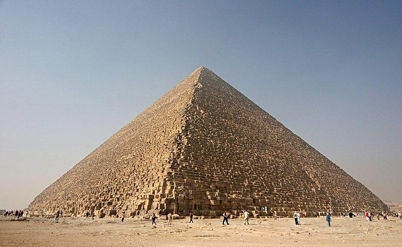 An image taken at the Giza Plateau of the Great Pyramid