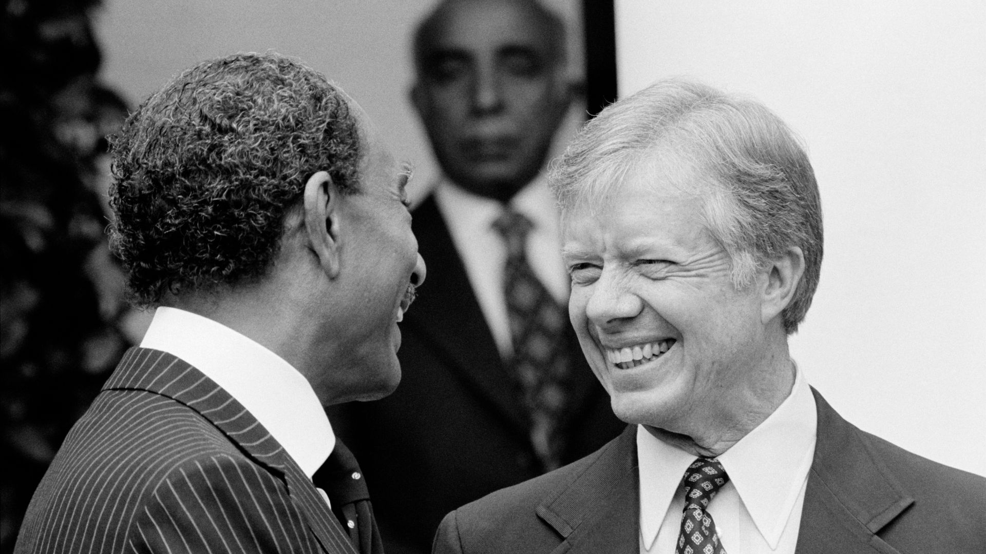 President Jimmy Carter and Egyptian President Anwar Sadat at the White House in 1980.