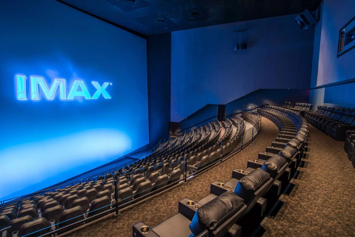 Interior of an empty IMAX theater