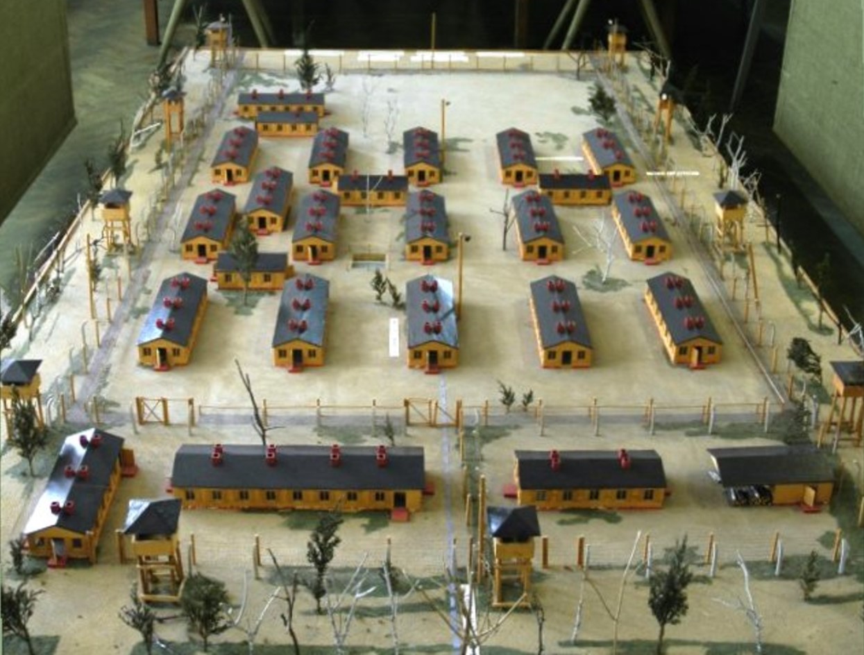 Model of the German war prison from WWII, Stalag Luft III