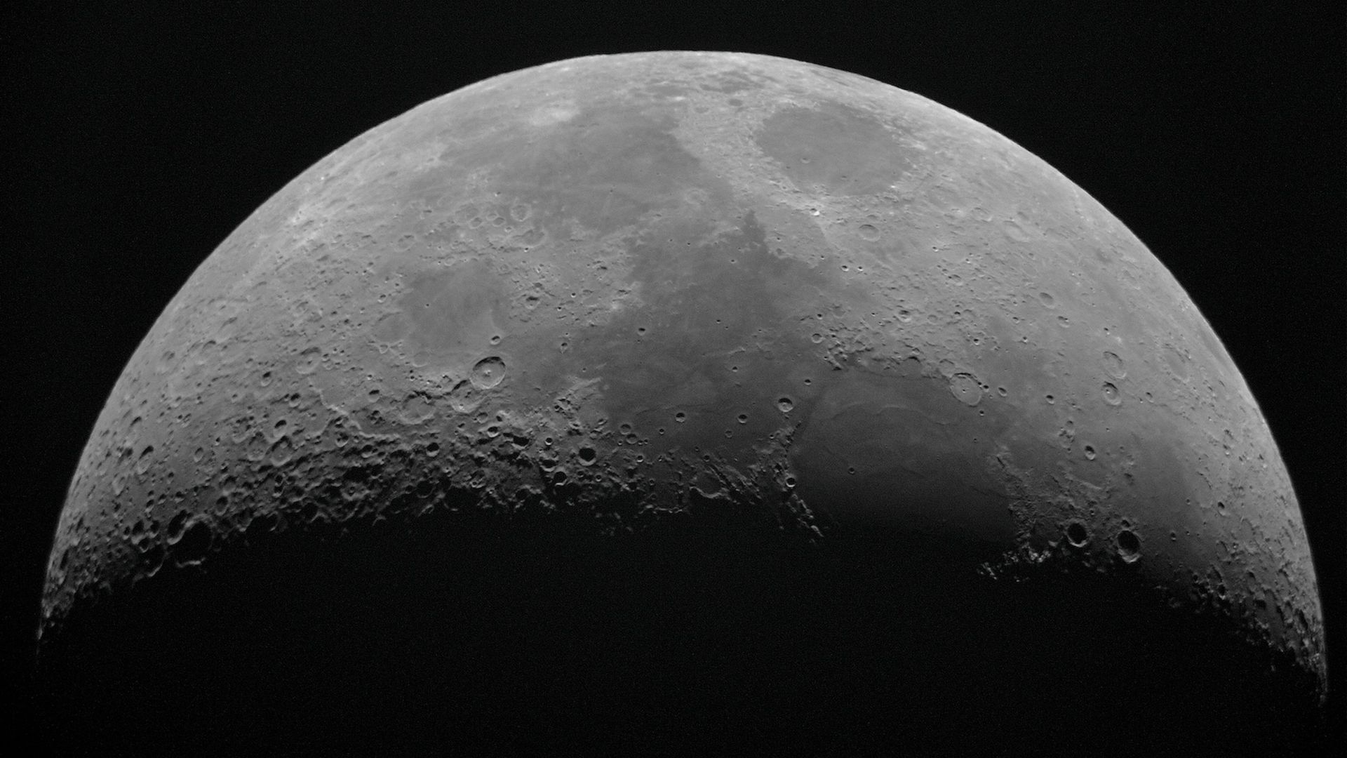A close-up of the surface of the moon.