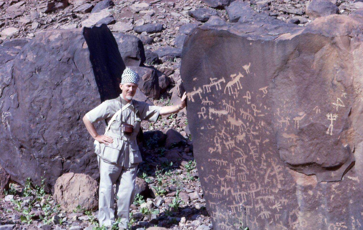 J. Desmond Clark and rock art in the Sahara Desert in Mauritania