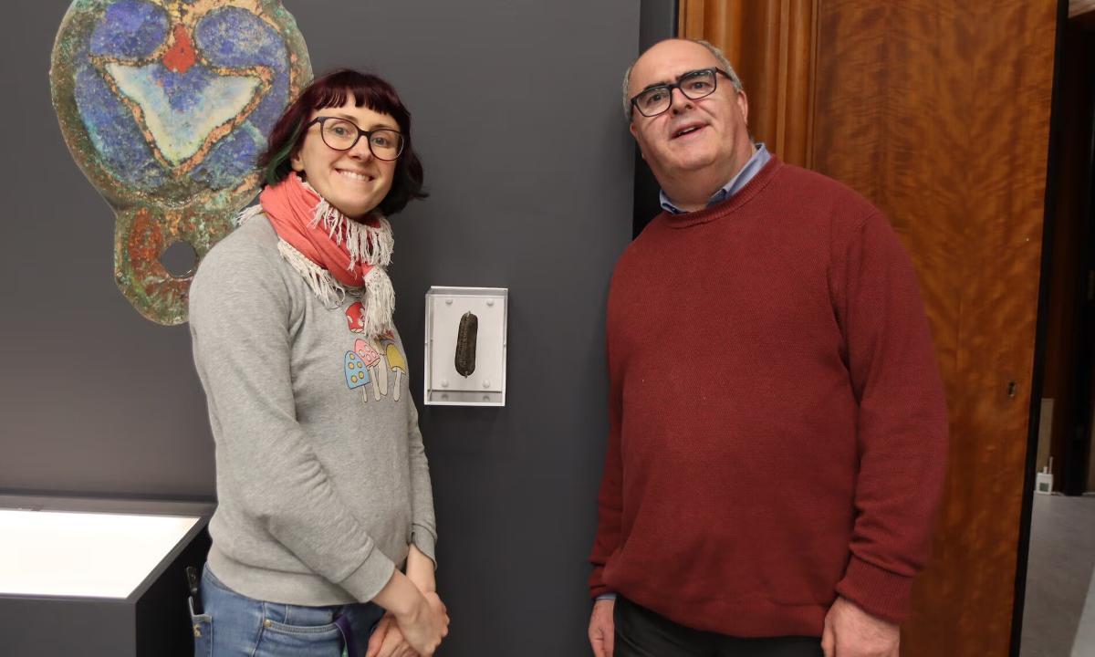 Graham Senior with Ali Wells, exhibition curator at the Herbert Art Gallery and Museum in Coventry.