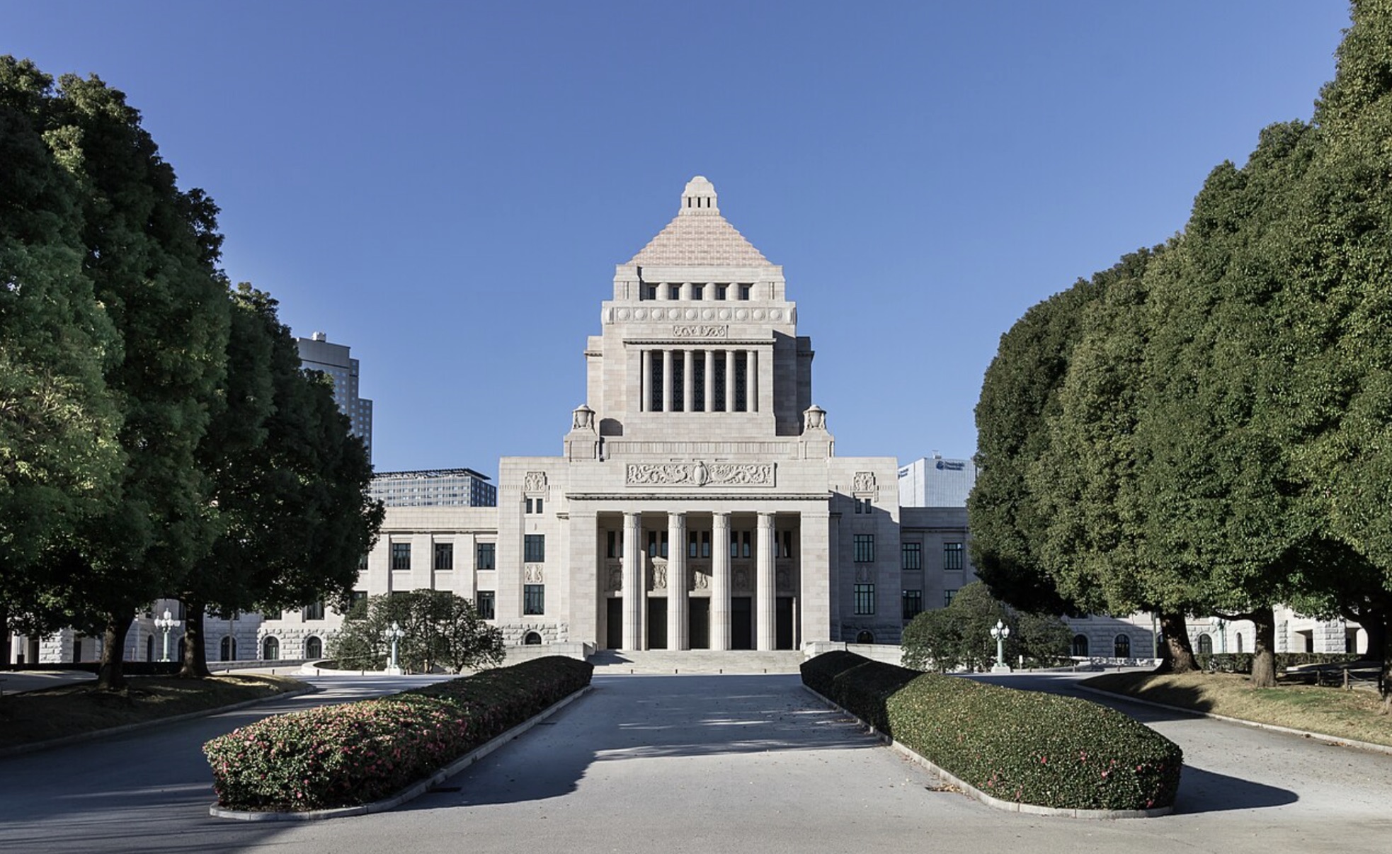 The National Diet Building of Japan pictured during a clear day