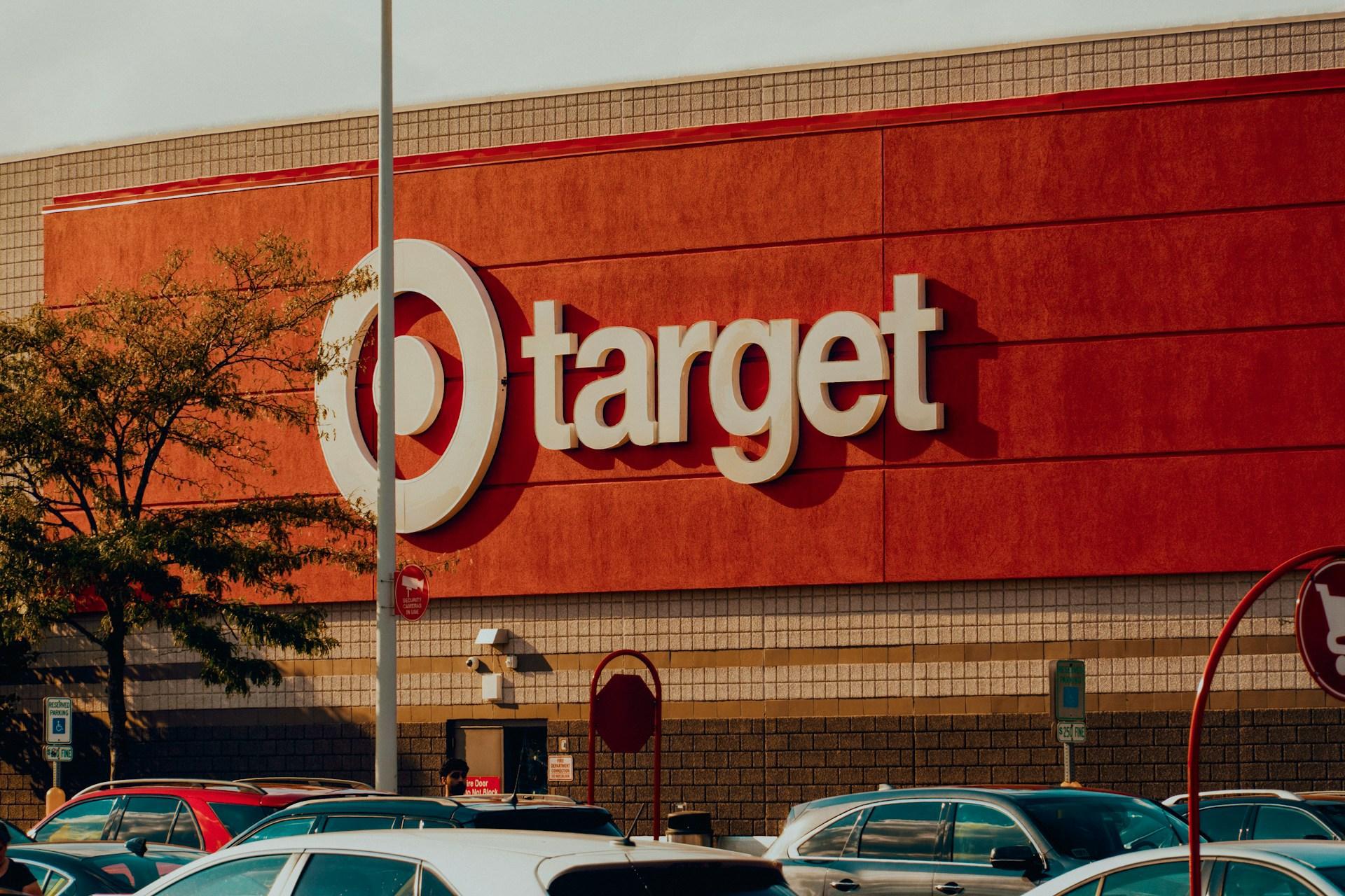 A Target store with cars parked in front of it