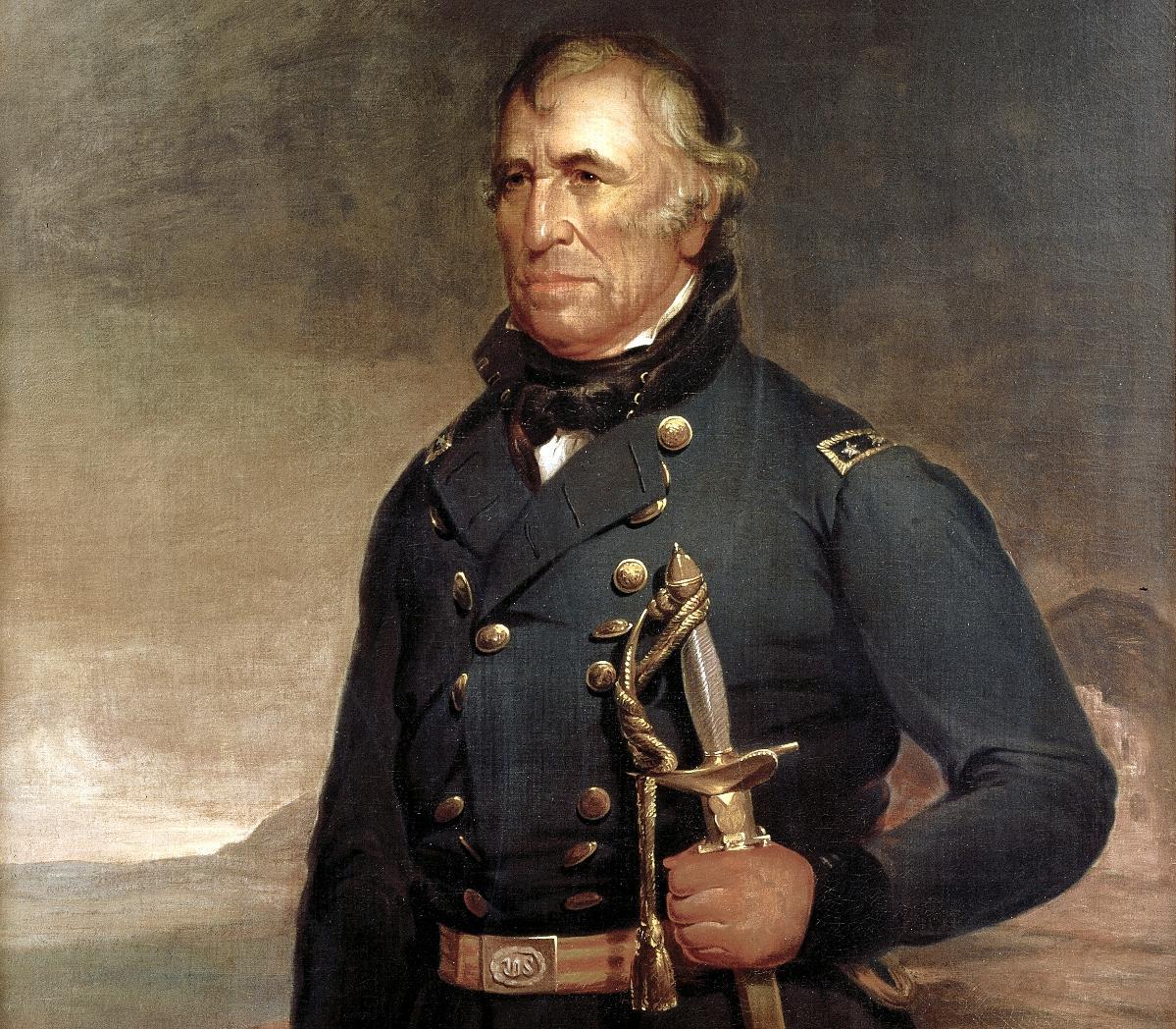A painting depicting former US President Zachary Taylor