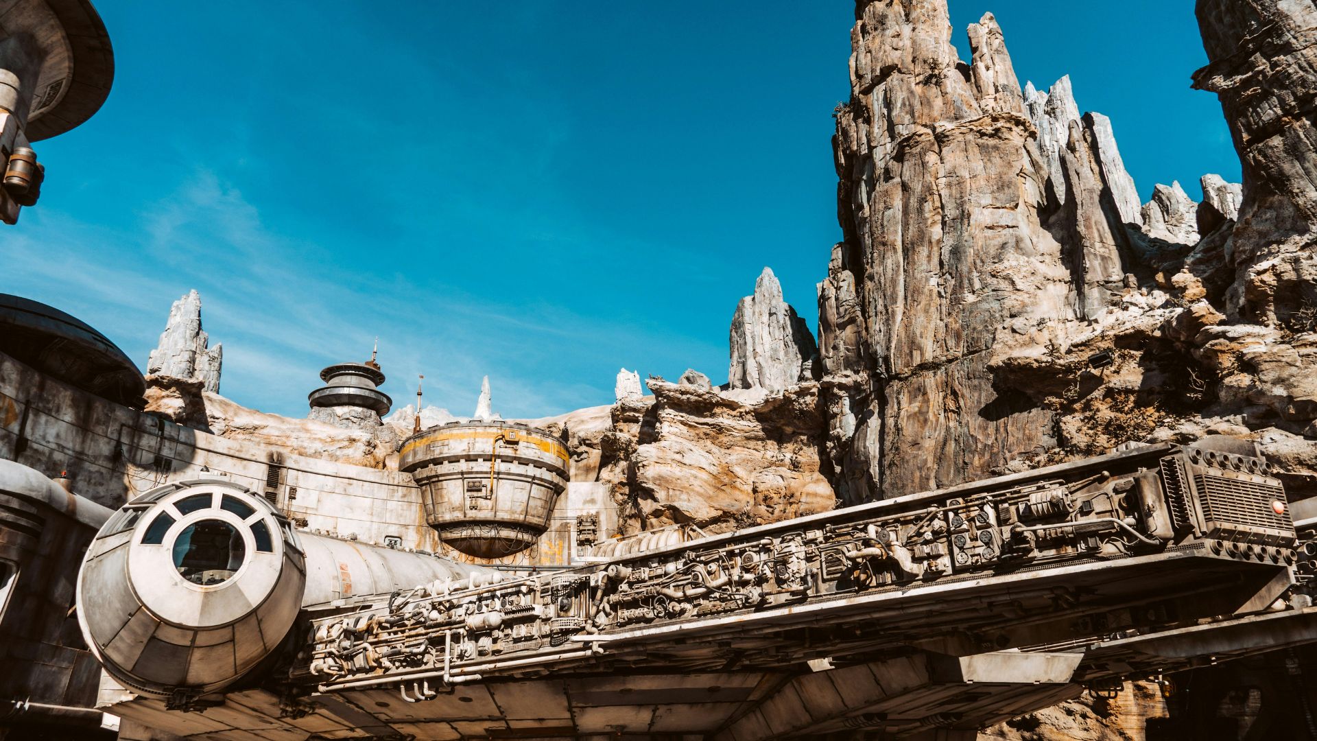 A close-up of a Star Wars park seen at Disneyland in California.
