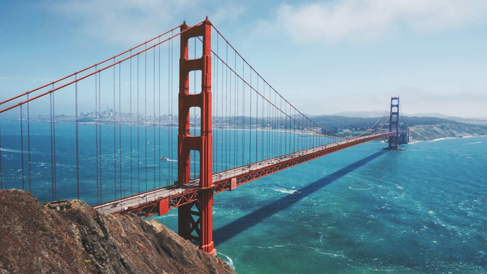 The Golden Gate Bridge in San Francisco, California.