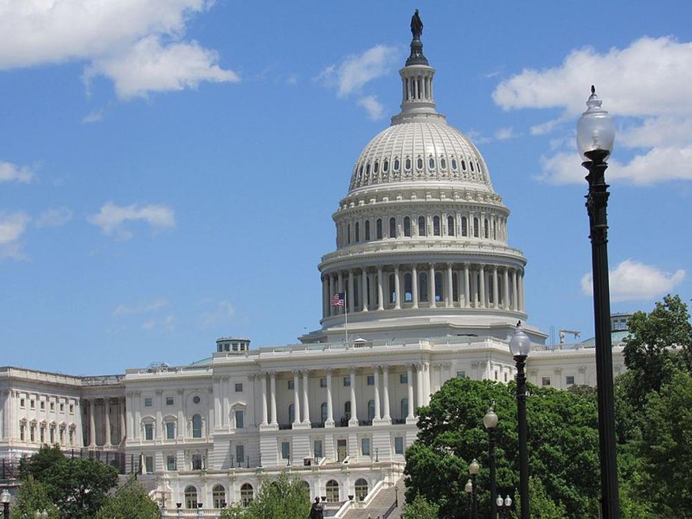A photograph of the United States Capitol in Washington, D.C., from the southwest corner