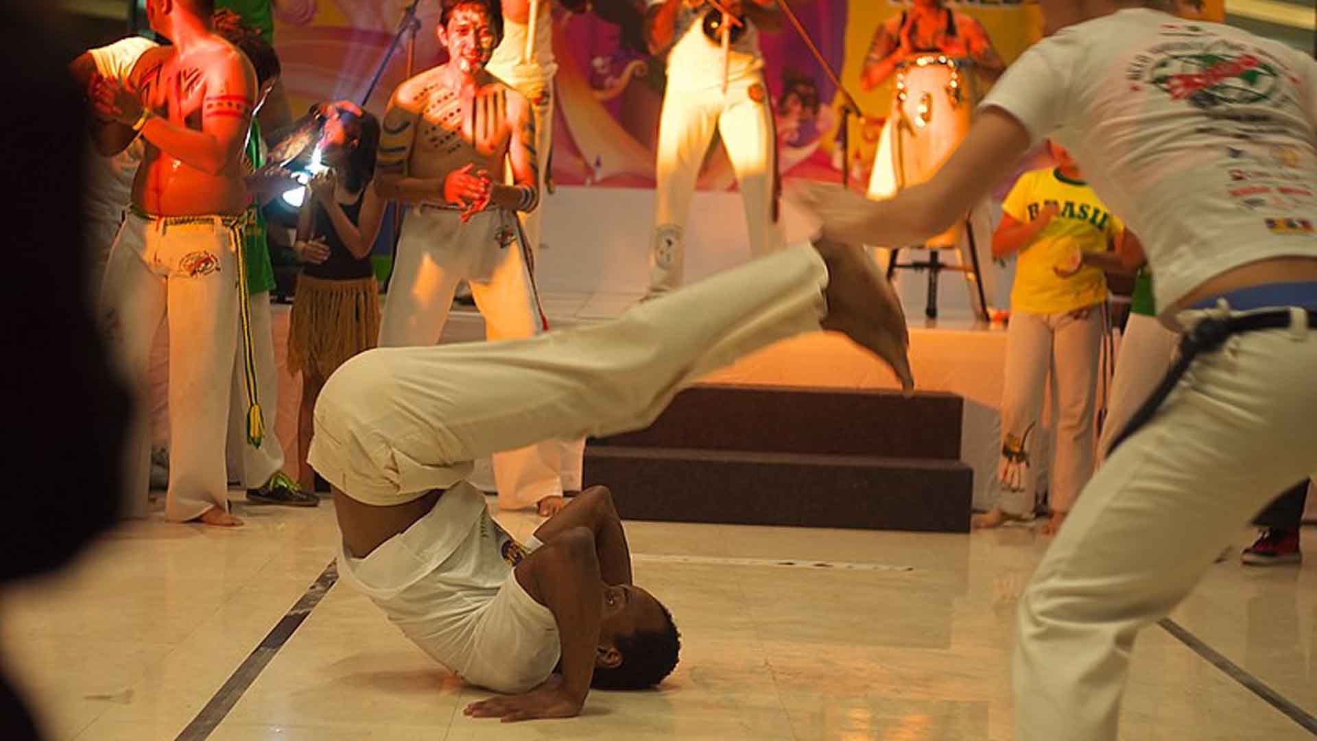 Man dancing at Capoeira Event Brazillian Carnival Jakarta