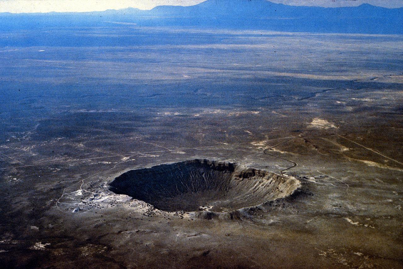 A photograph of a large crater in the United States