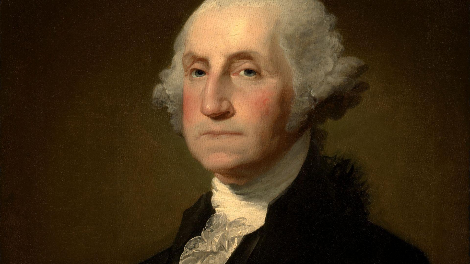 An 1803 painting of George Washington by Gilbert Stuart.