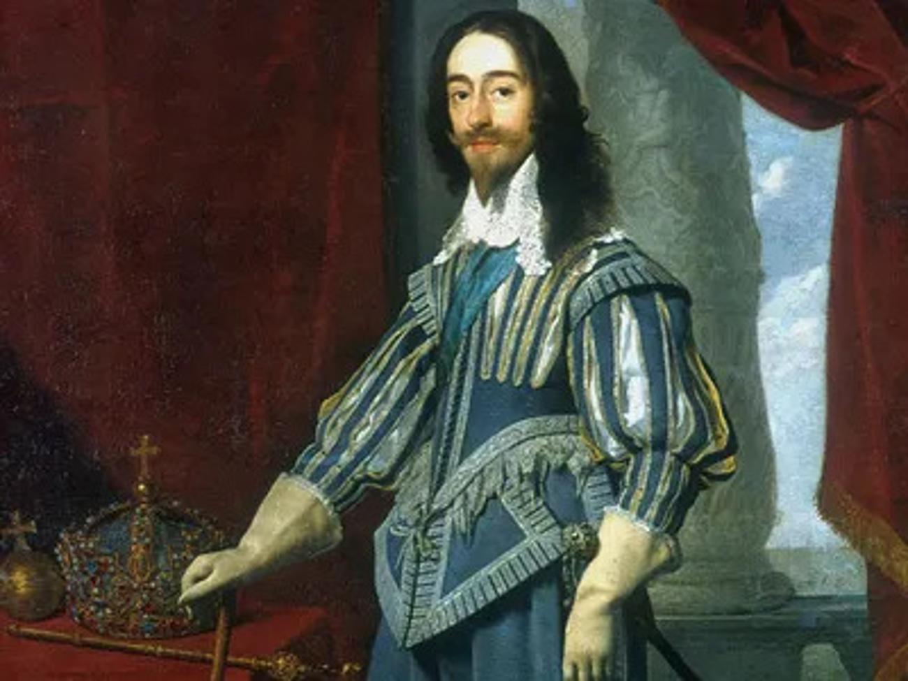 Portrait of King Charles I of Great Britain from the 17th century