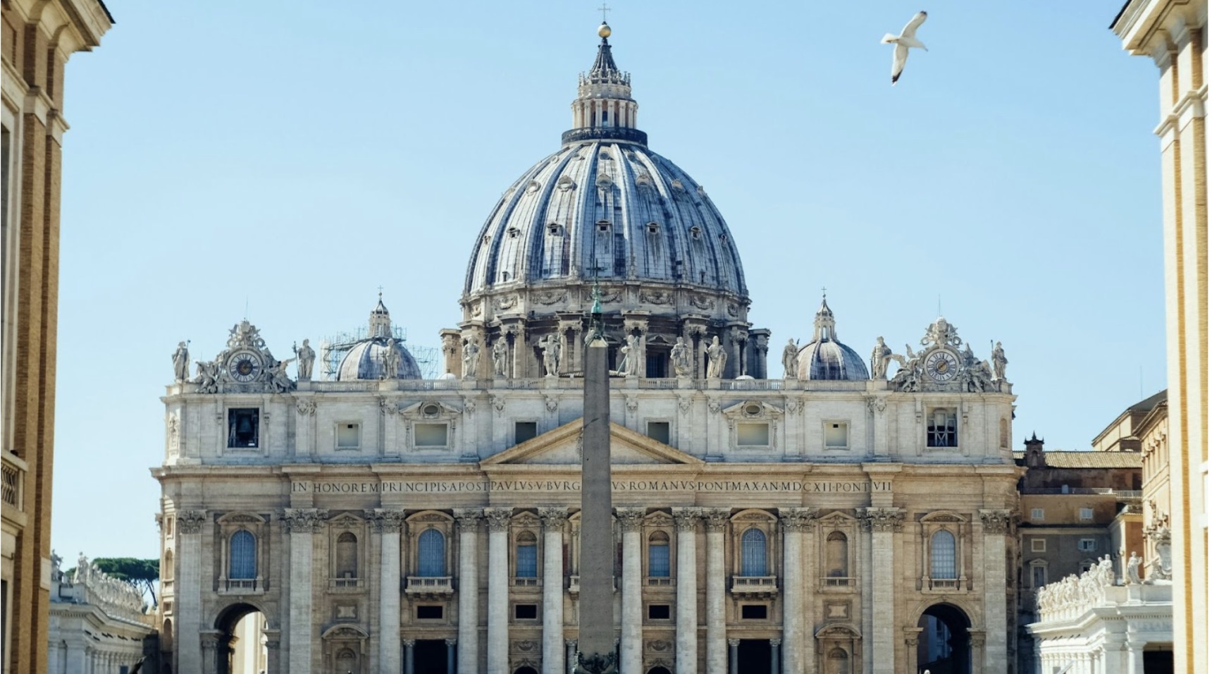 A view of St. Peter Basilica in Vatican City in the daytime.