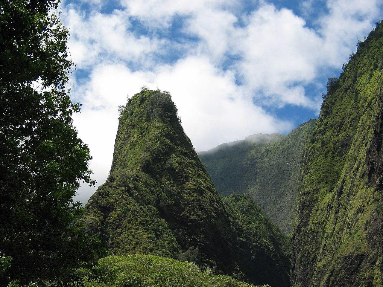 A location on the island of Maui known as Iao Needle