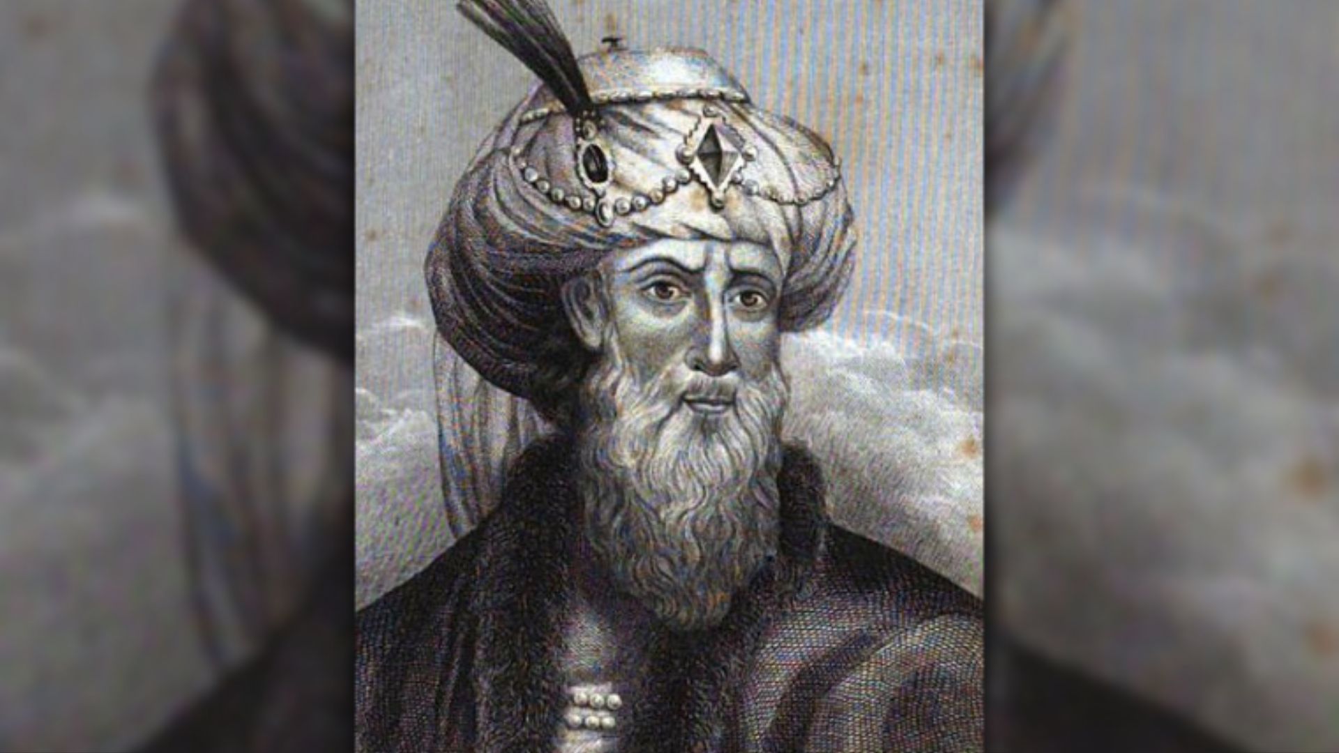 A grayscale drawing of Flavius Josephus