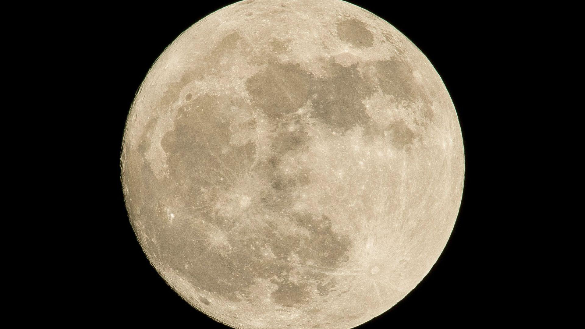 A close-up view of the Moon.