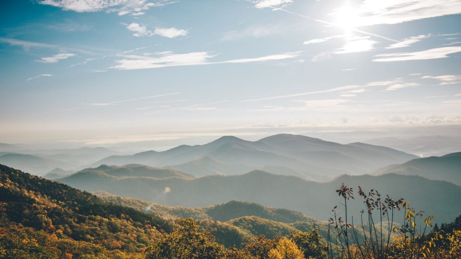 A view of the Blue Ridge Mountains in North Carolina.