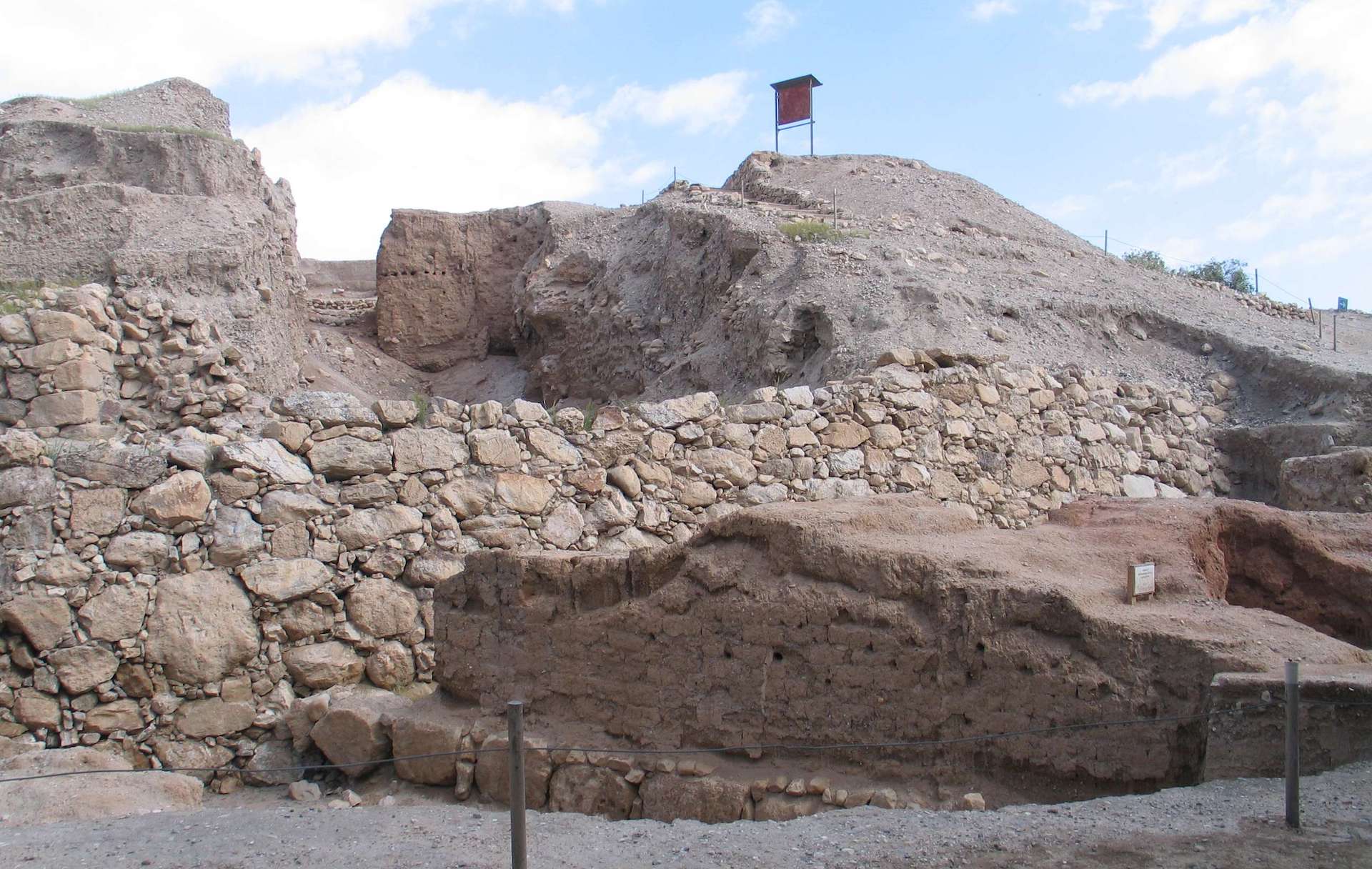 The ruins of the Wall of Jericho