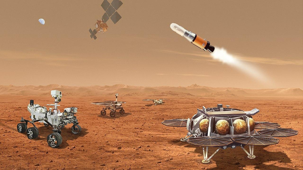 An artist's rendition of the Mars Sample Return mission