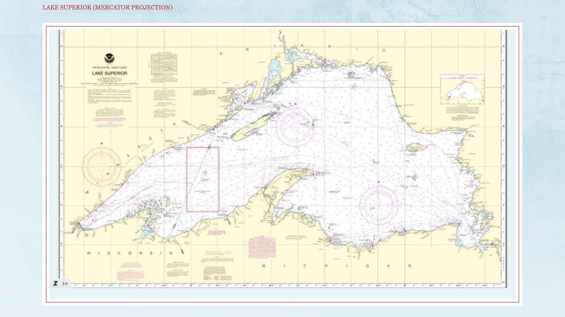 Lake Superior nautical map