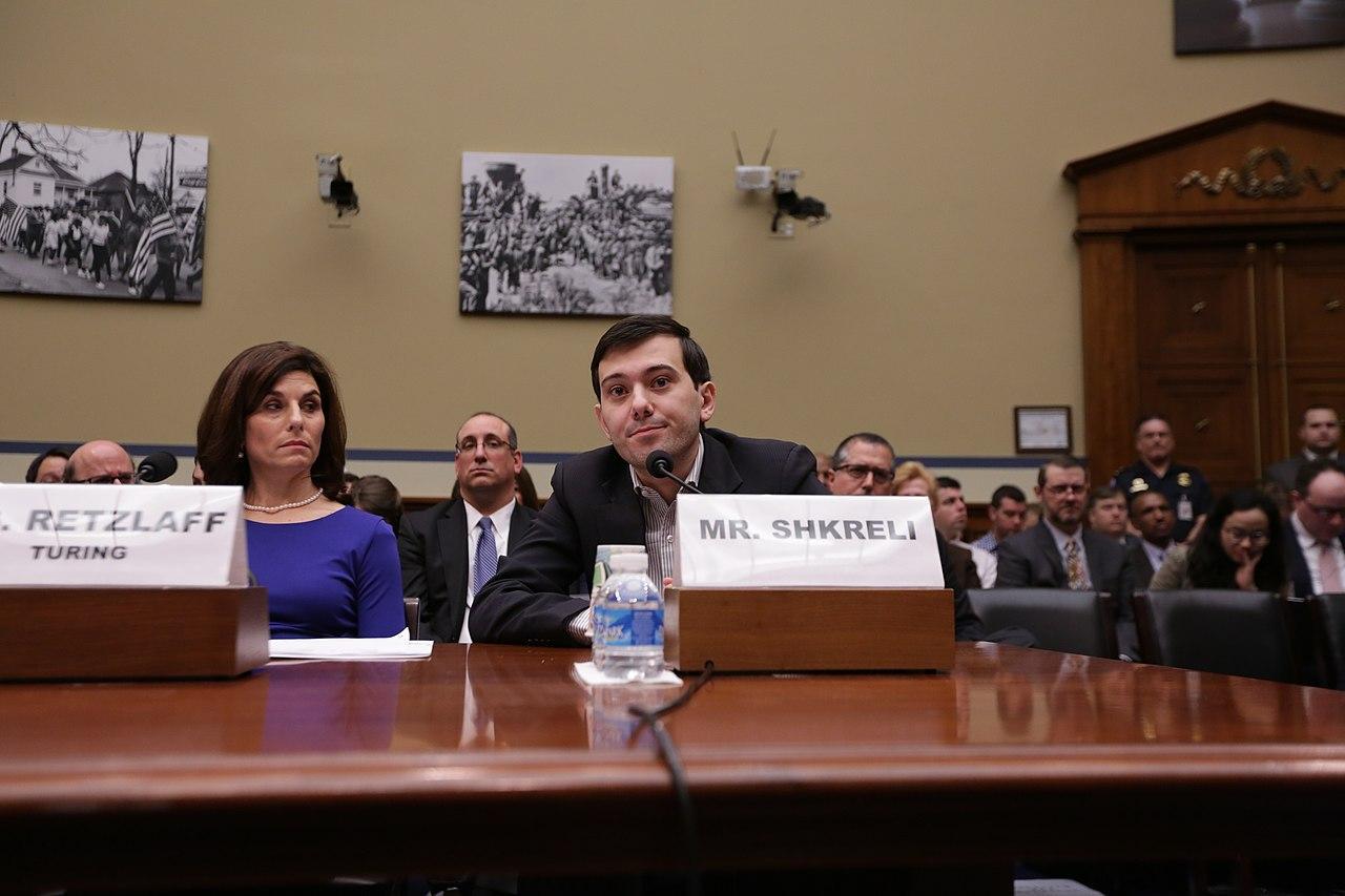 Martin Shkreli is pictured in court alongside one of his legal advisors