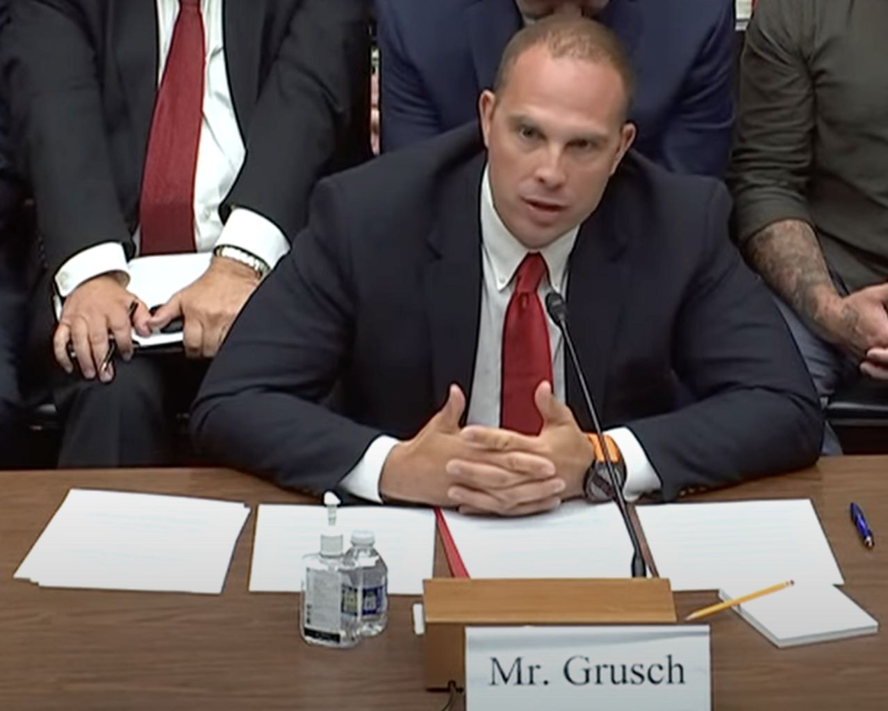 A photograph of David Grusch