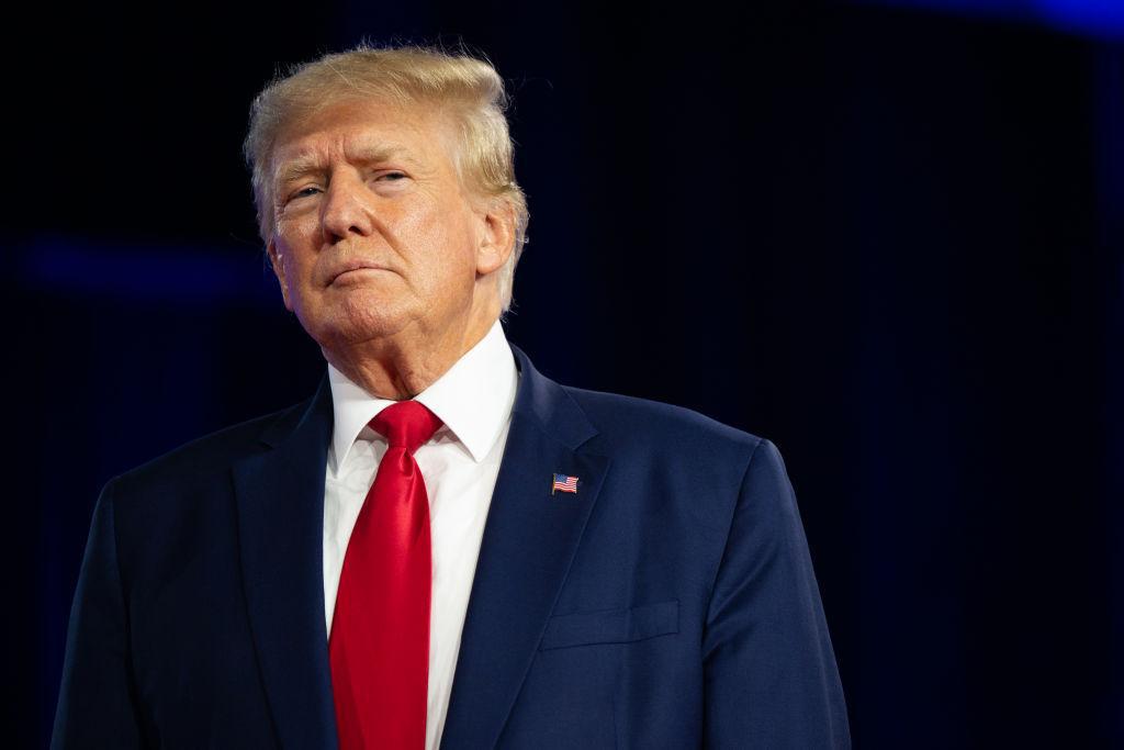 Former U.S. President Donald Trump speaks at the Conservative Political Action Conference