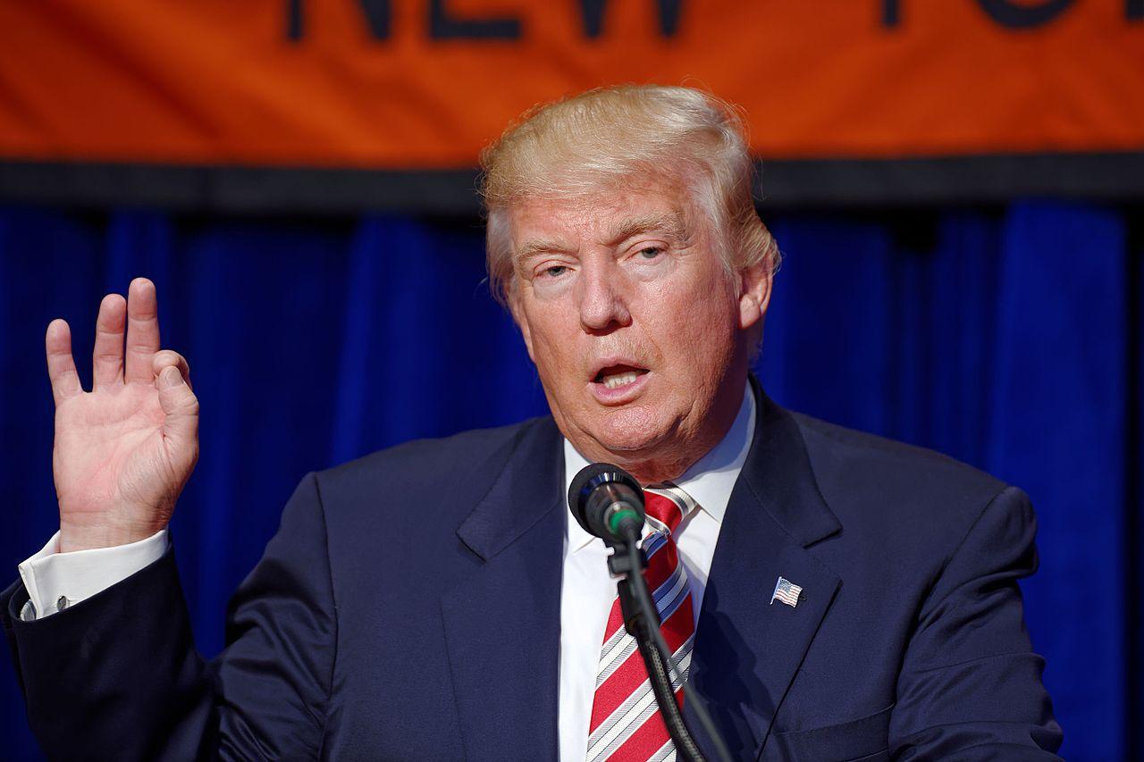 A photograph of the 45th US President, Donald Trump