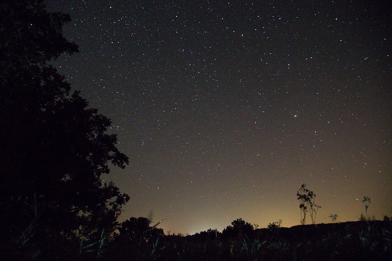 A photograph of the night sky