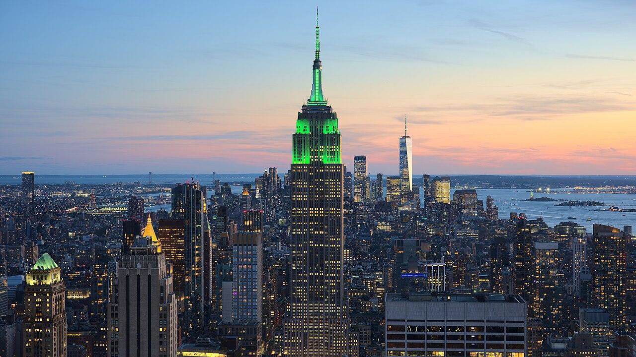 A photograph of the New York City skyline