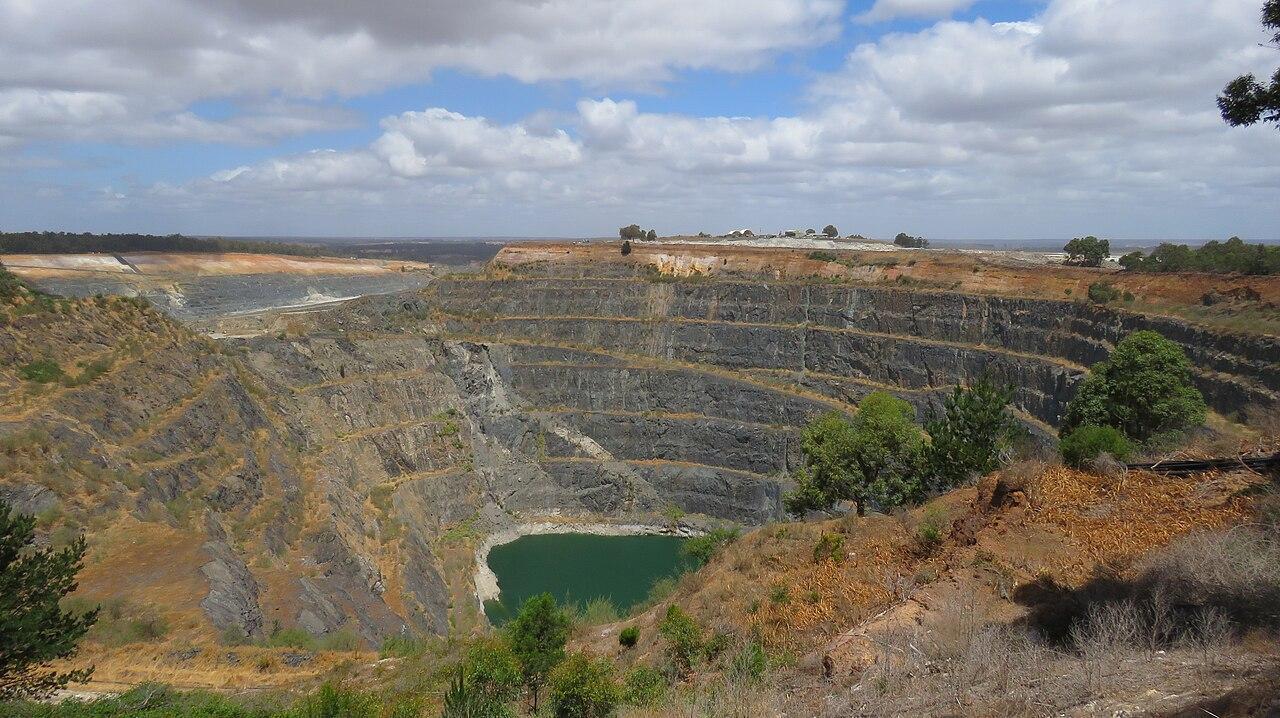 A photograph of a lithium mine in Australia